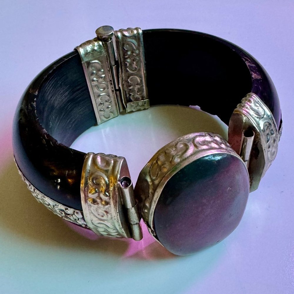 Carol for Eva Graham Hinged Stone Bracelet